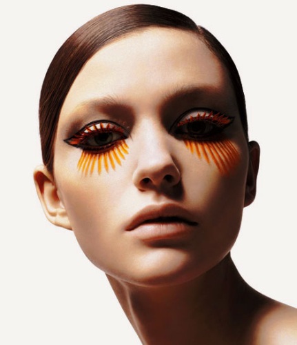 Trend arancio fluo nel make up occhi