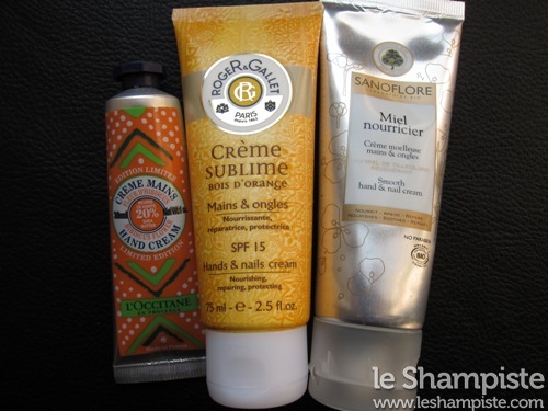 Provati per voi, creme mani a confronto: L'occitane, Sanoflore e Roger&Gallet