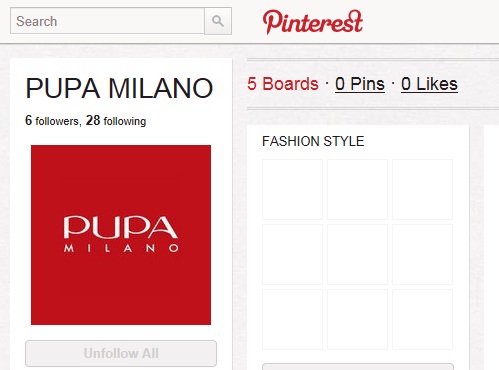 Pupa sbarca su Pinterest: viva il beauty sharing!