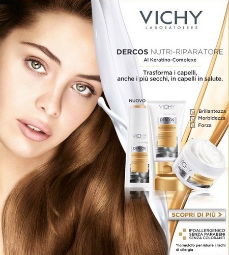 vichy dercos nutri riparatore capelli luminosi tocco setoso