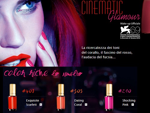 Smalti estate 2012: Cinematic Glamour, Color Riche L'Oréal 
