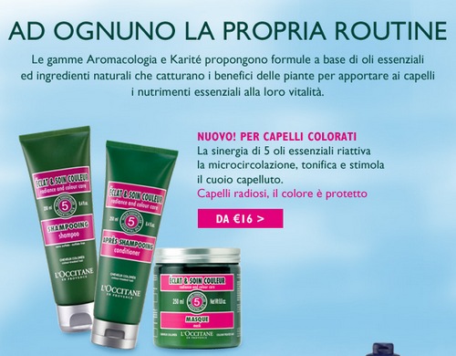 occitane novità capelli linea aromacologia