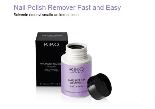 Solvente Nail polish remover fast & easy, Kiko