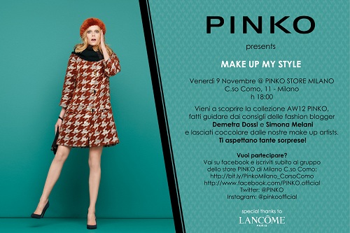 Pinko presenta Makeup My Style, personal shopper e makeup artist per tutte le clienti
