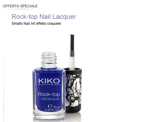 Smalti Rock-top Nail Lacquer Kiko in offerta