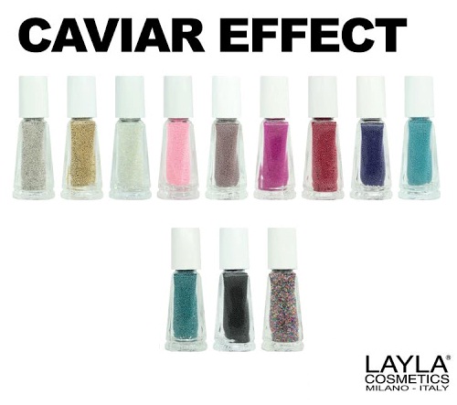 Smalti Caviar Effect di Layla, tutti i colori