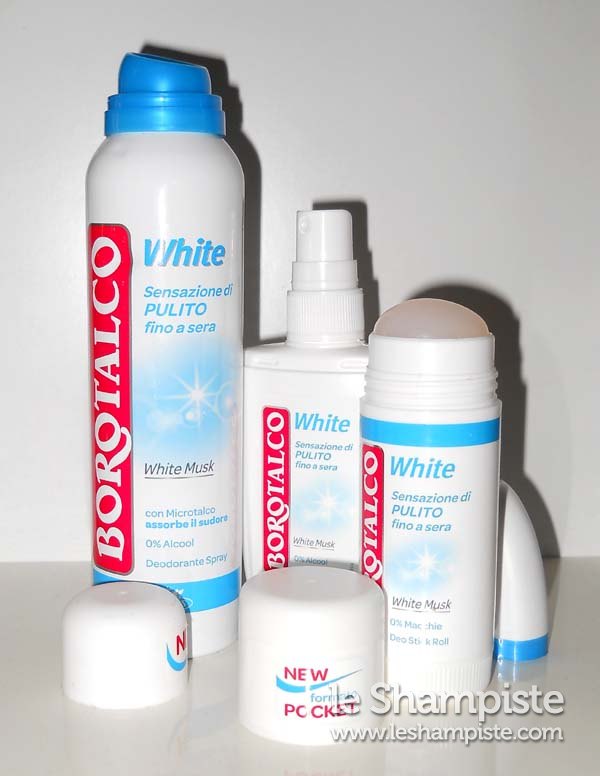 Provati per voi: Borotalco White al profumo di Muschio Bianco Spray, Stick e Vapo