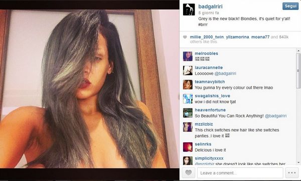 Rihanna capelli grigi colore estate 2013