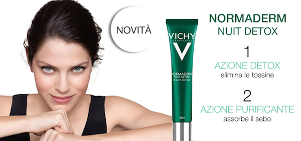 Vichy lancia Normaderm Nuit Detox, trattamento notte purificante