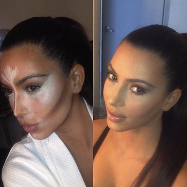 kim kardashian, strobing, contouring