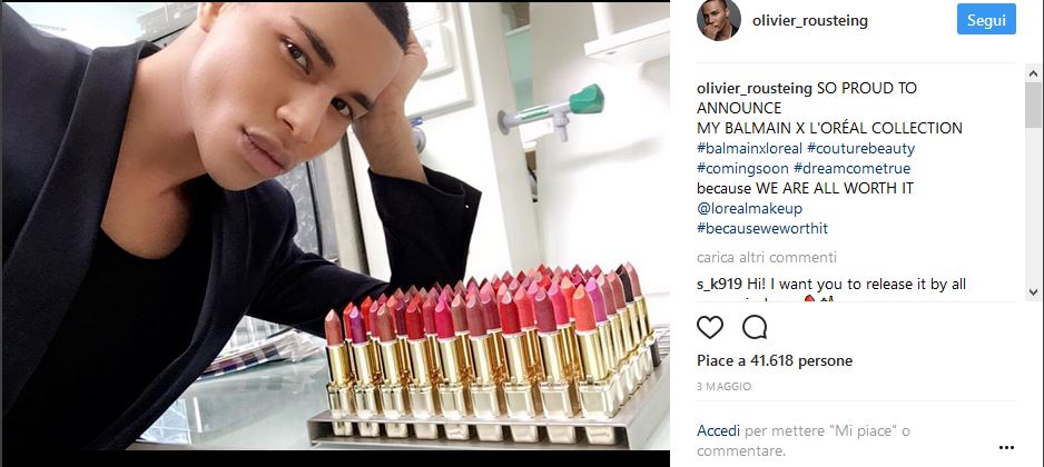 Rossetti opachi L'Orèal X Balmain per il make-up dell'autunno 2017